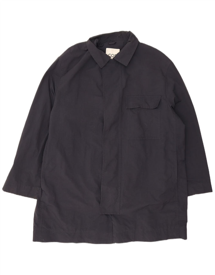 Cos Pardessus Homme UK 42 XL Bleu Marine Polyamide