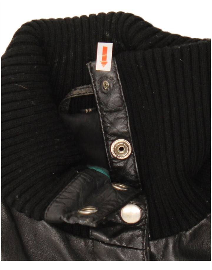 Gipsy Manteau en cuir pour femme UK 12 Medium Noir