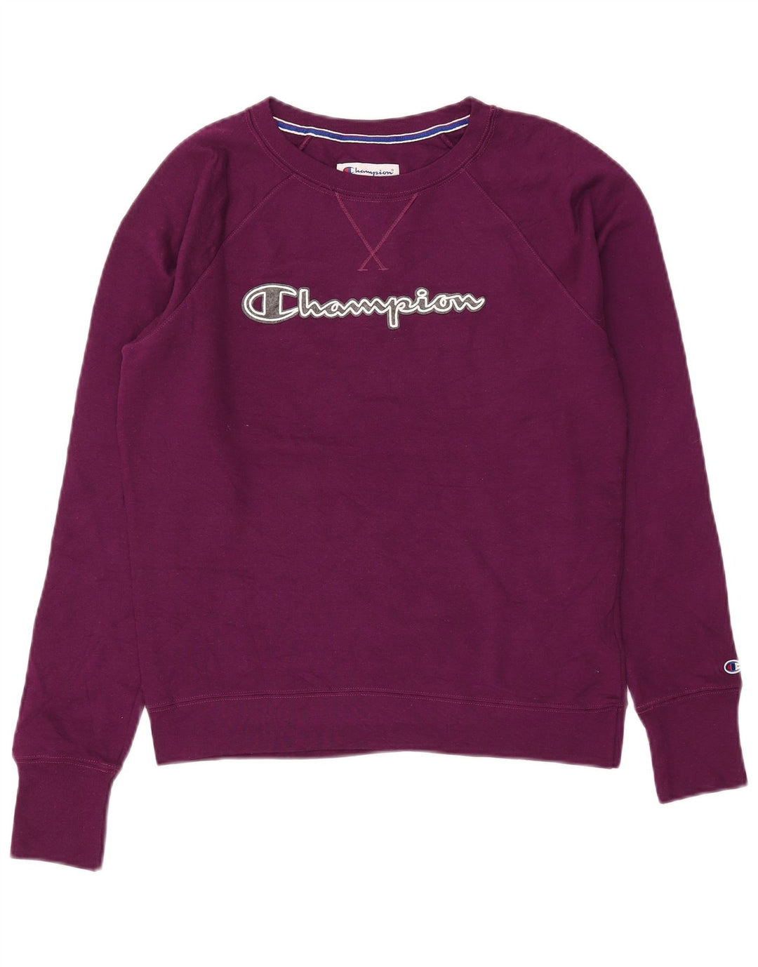 Champion Sweat-shirt surdimensionné graphique pour femme UK 10 Petit Violet
