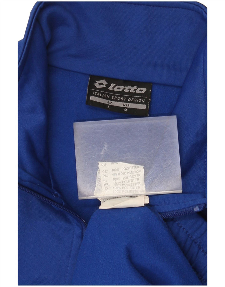Lotto Sweat-Shirt Graphique Col Zippé Homme Bleu Moyen Polyester