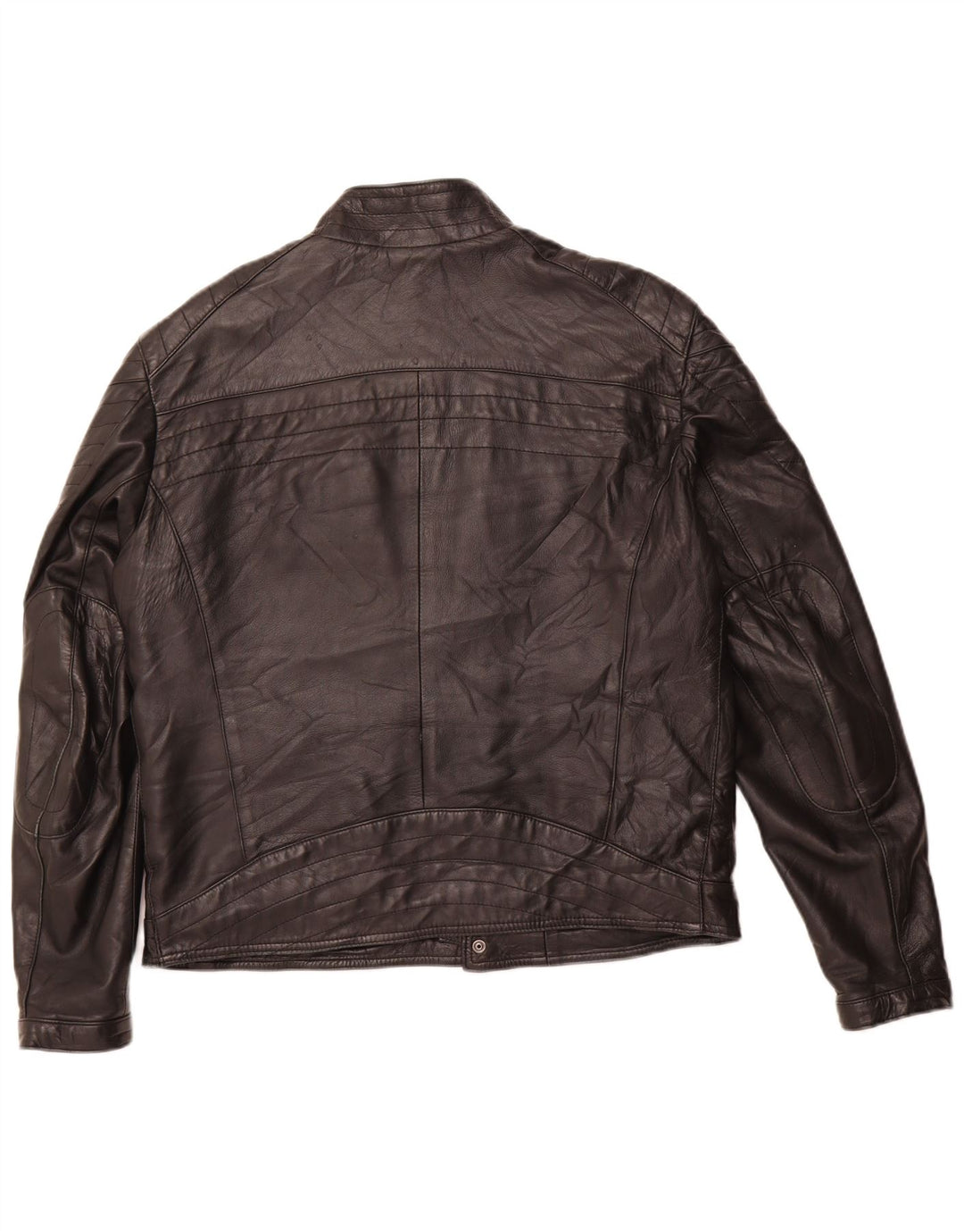 VINTAGE Veste de course en cuir pour homme IT 54 2XL Cuir noir