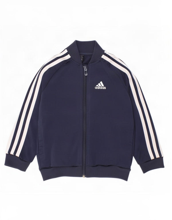 Veste de survêtement Adidas Garçon 3-4 ans Bleu Marine Polyester