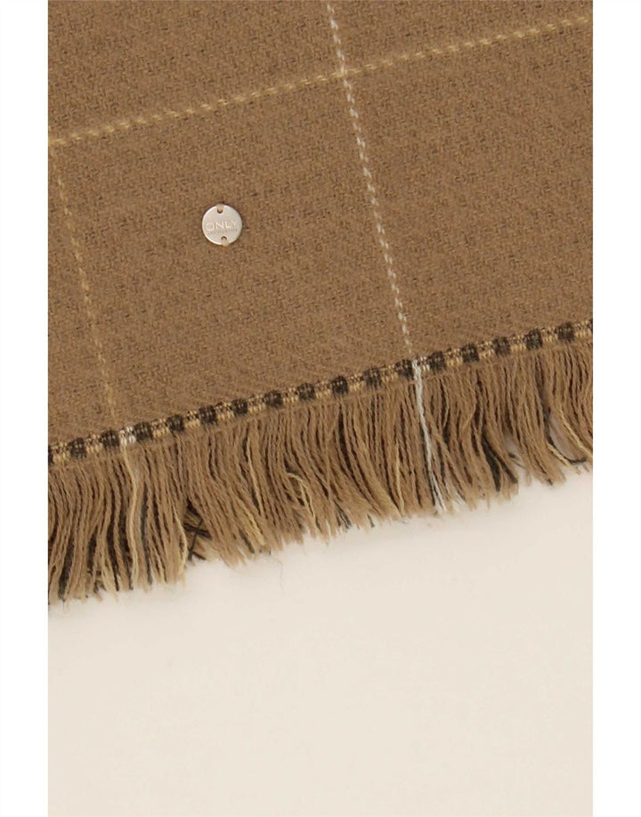 Only Manteau Cape Réversible Femme Taille Unique Beige Carreaux