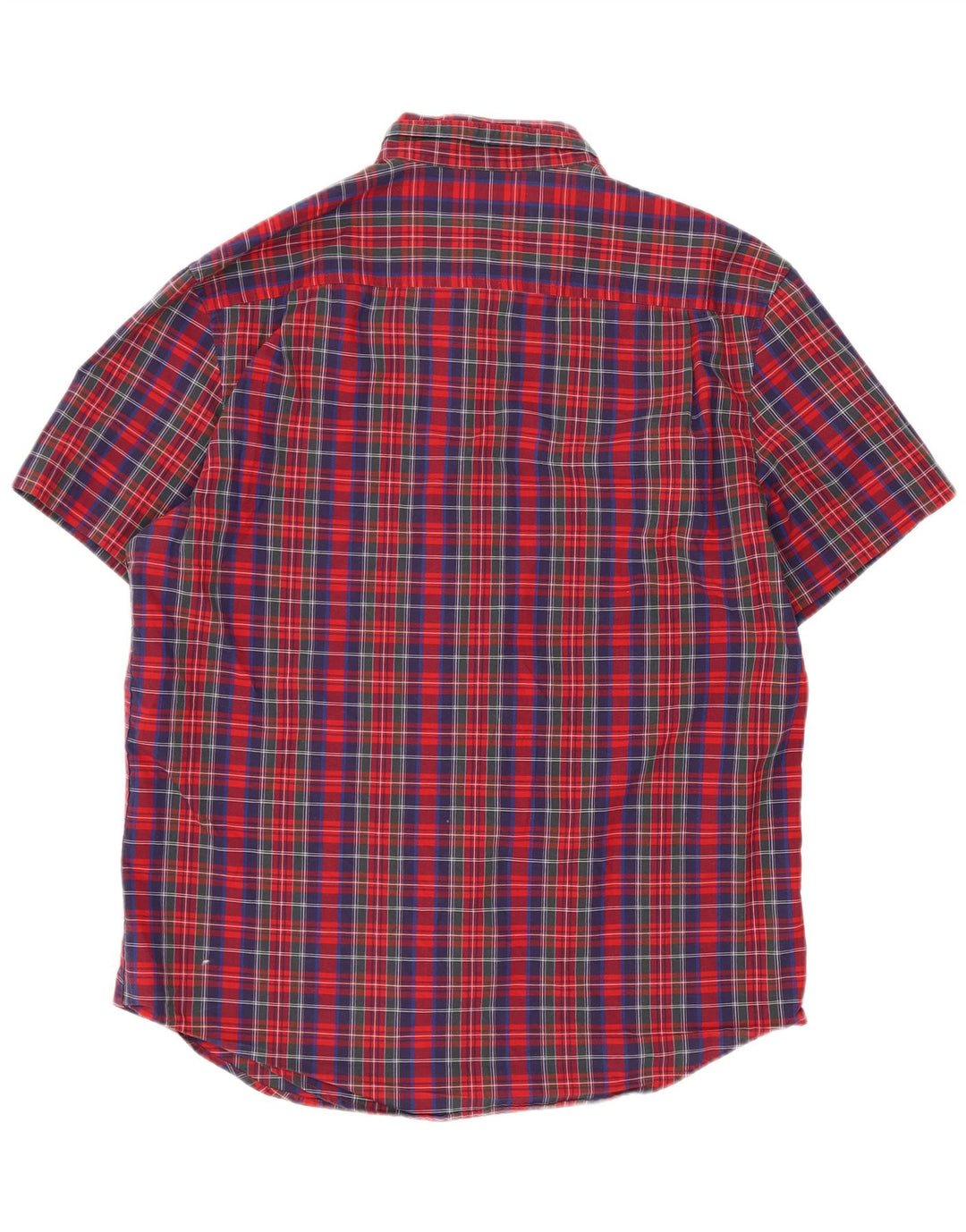 Penguin Chemise à Manches Courtes Homme Rouge Moyen Carreaux Coton