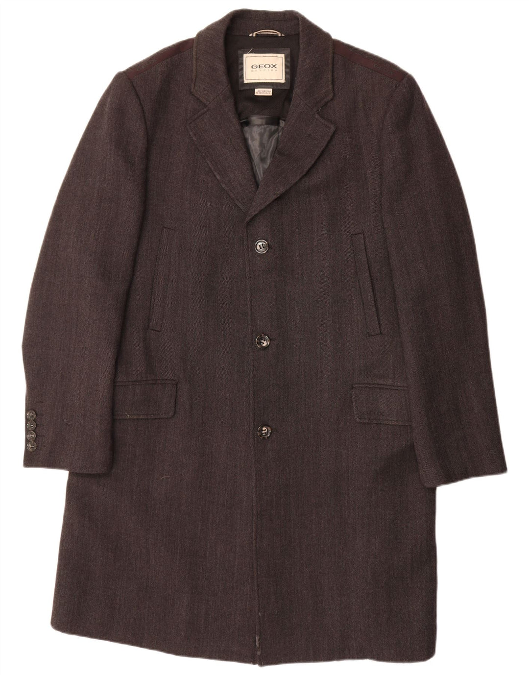 GEOX Manteau Homme UK 46 3XL Gris Laine à Chevrons