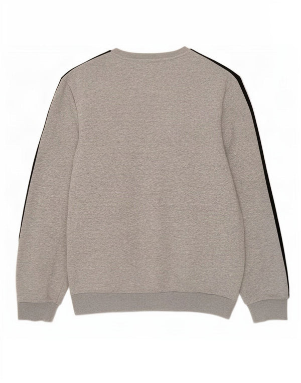 Adidas Sweat-shirt pour homme en coton gris Taille L