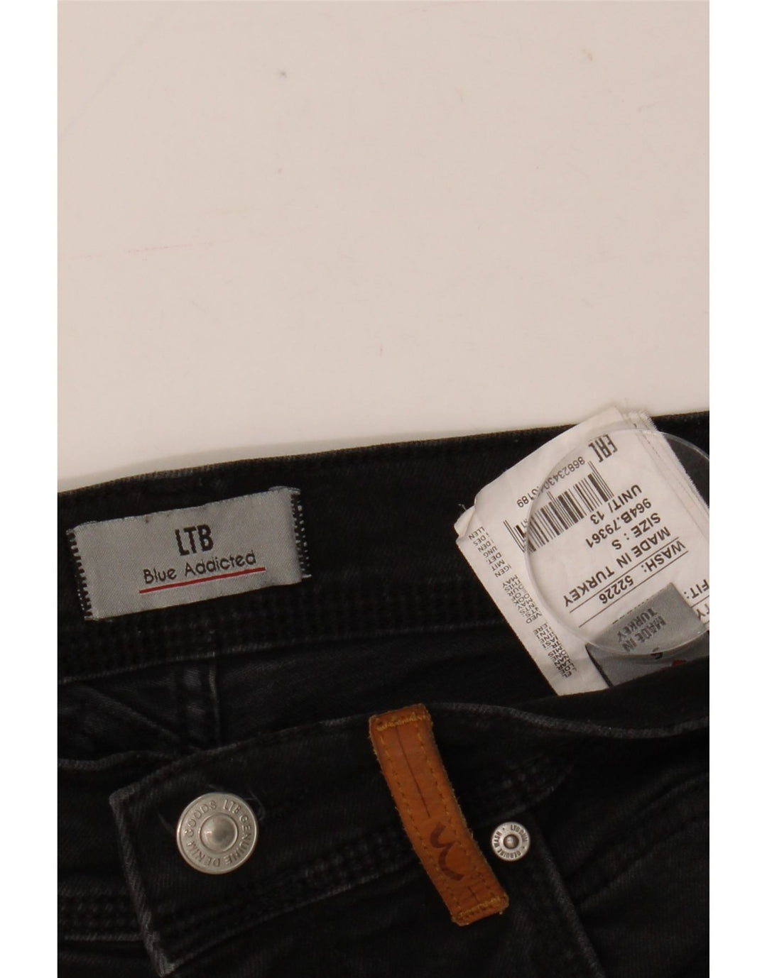 LTB Short en Jean Homme Petit W28 Coton Noir