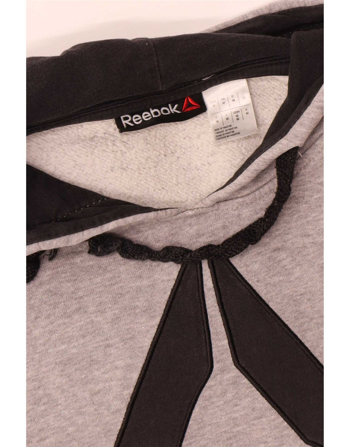 Reebok Pull à Capuche Graphique Homme Gris Moyen Coton