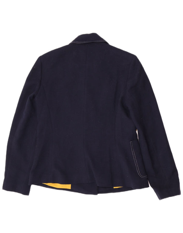 Sisley Veste Blazer Croisée Femme IT 46 Large Bleu Marine
