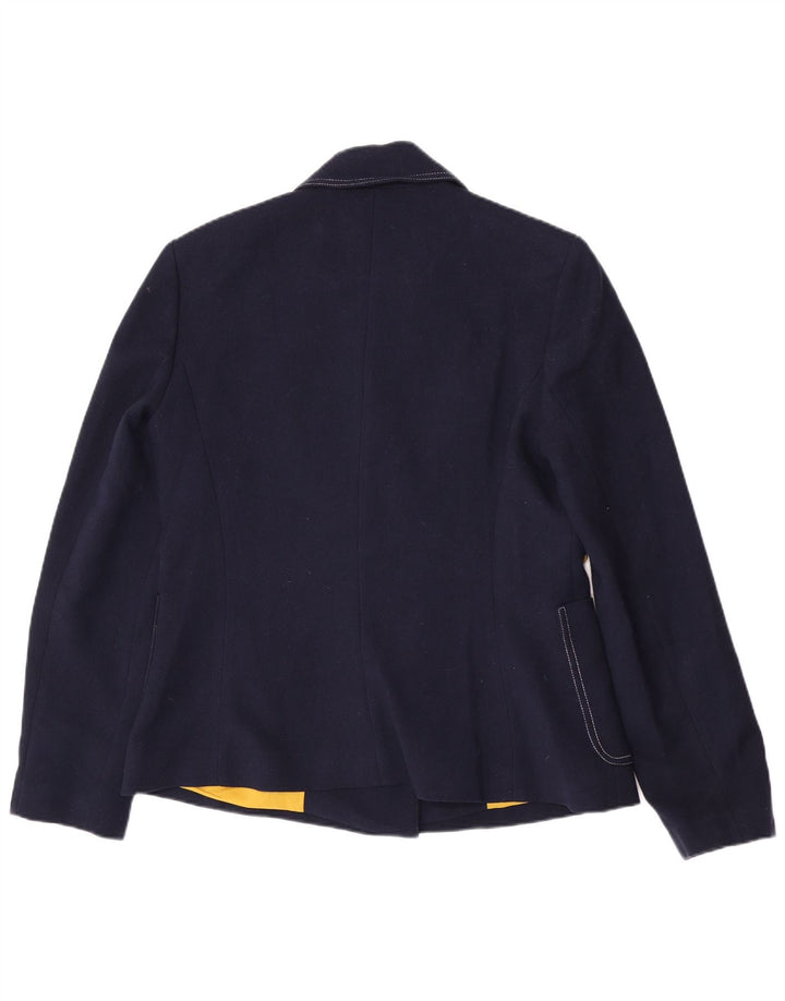 Sisley Veste Blazer Croisée Femme IT 46 Large Bleu Marine