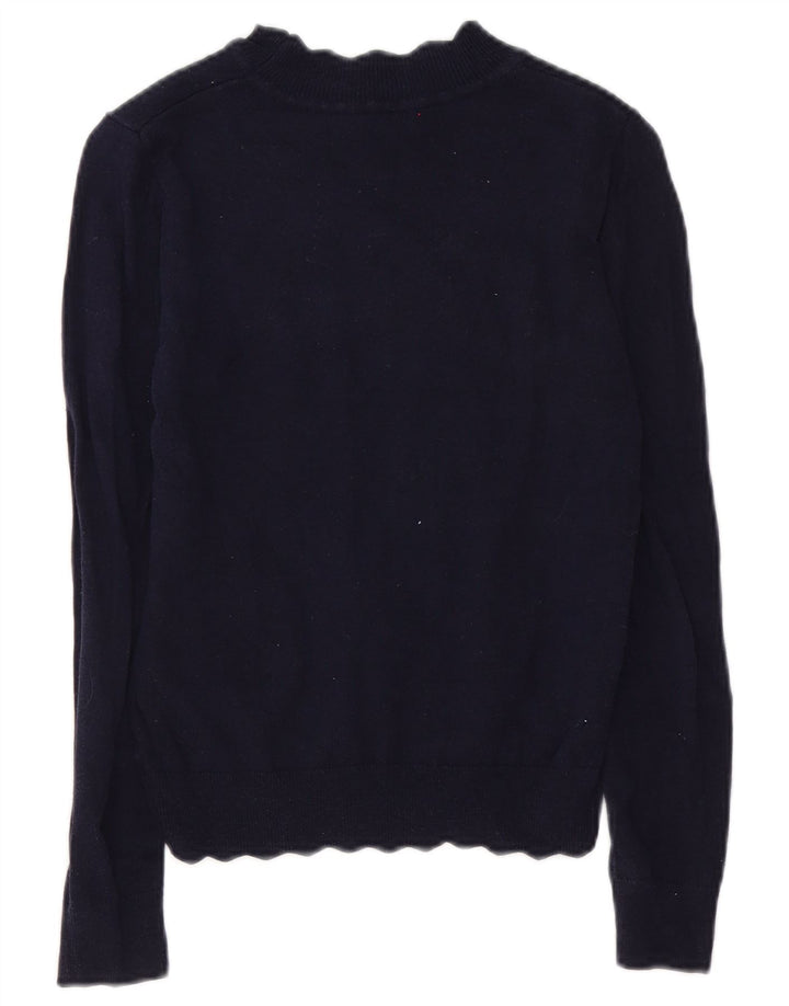 Oasis Pull col roulé pour femme UK 10 Small Bleu marine