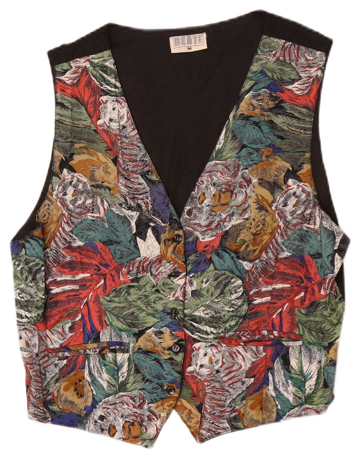 gilet femme vintage UK 14 Moyen Multicolore Floral