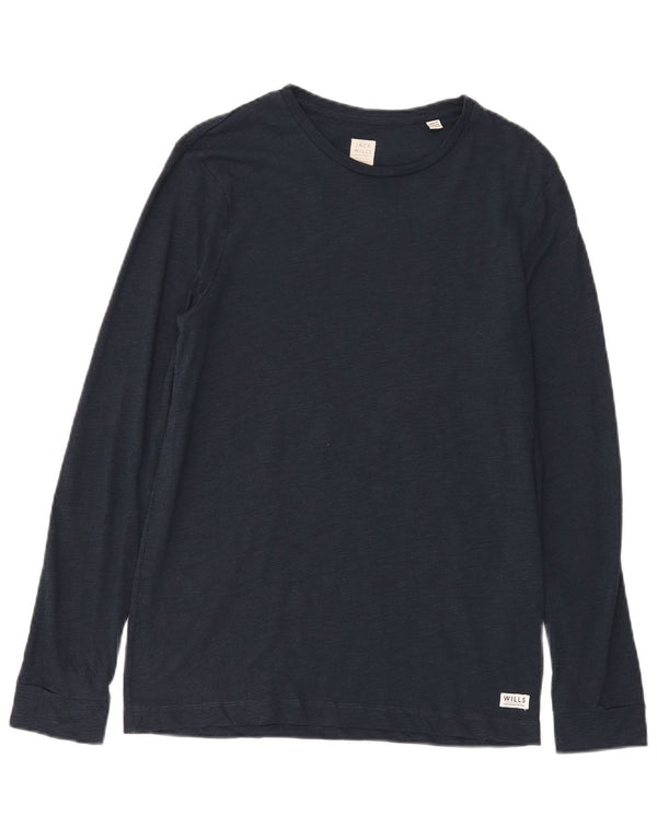 Jack Wills Haut à manches longues pour homme en coton bleu marine Small