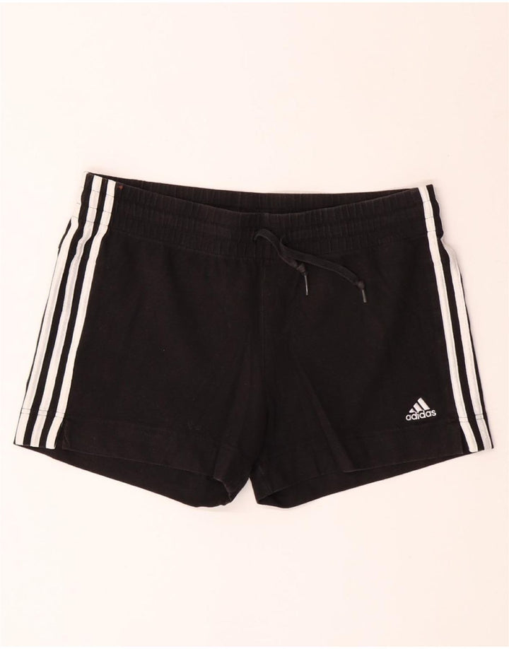 ADIDAS Short de sport pour femme UK 12/14 Coton noir moyen