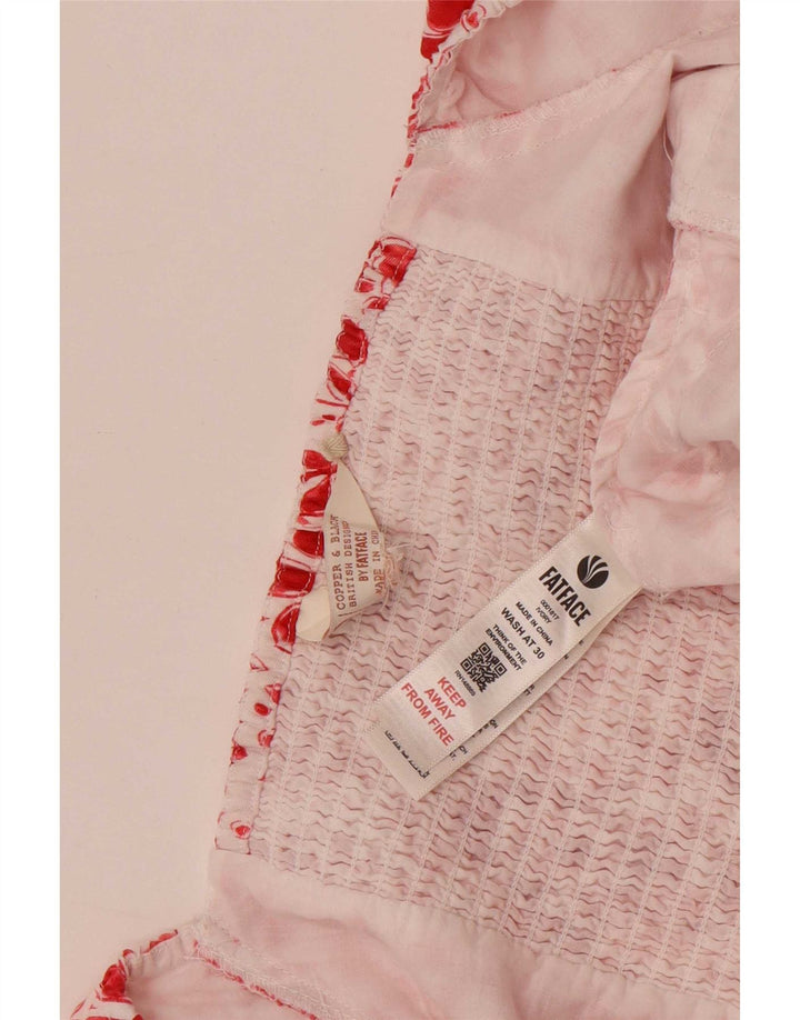 Fat Face Combinaison Femme UK 12 Lyocell Floral Rouge Moyen