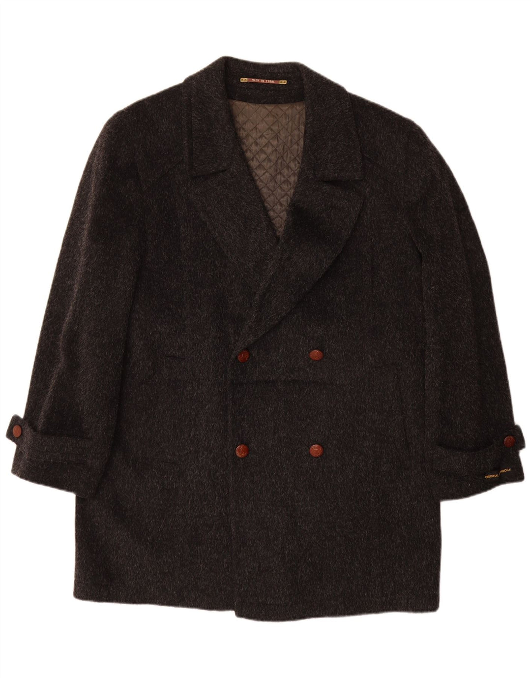 Himalaya Manteau Double Boutonnage Homme IT 50 Large Gris Laine