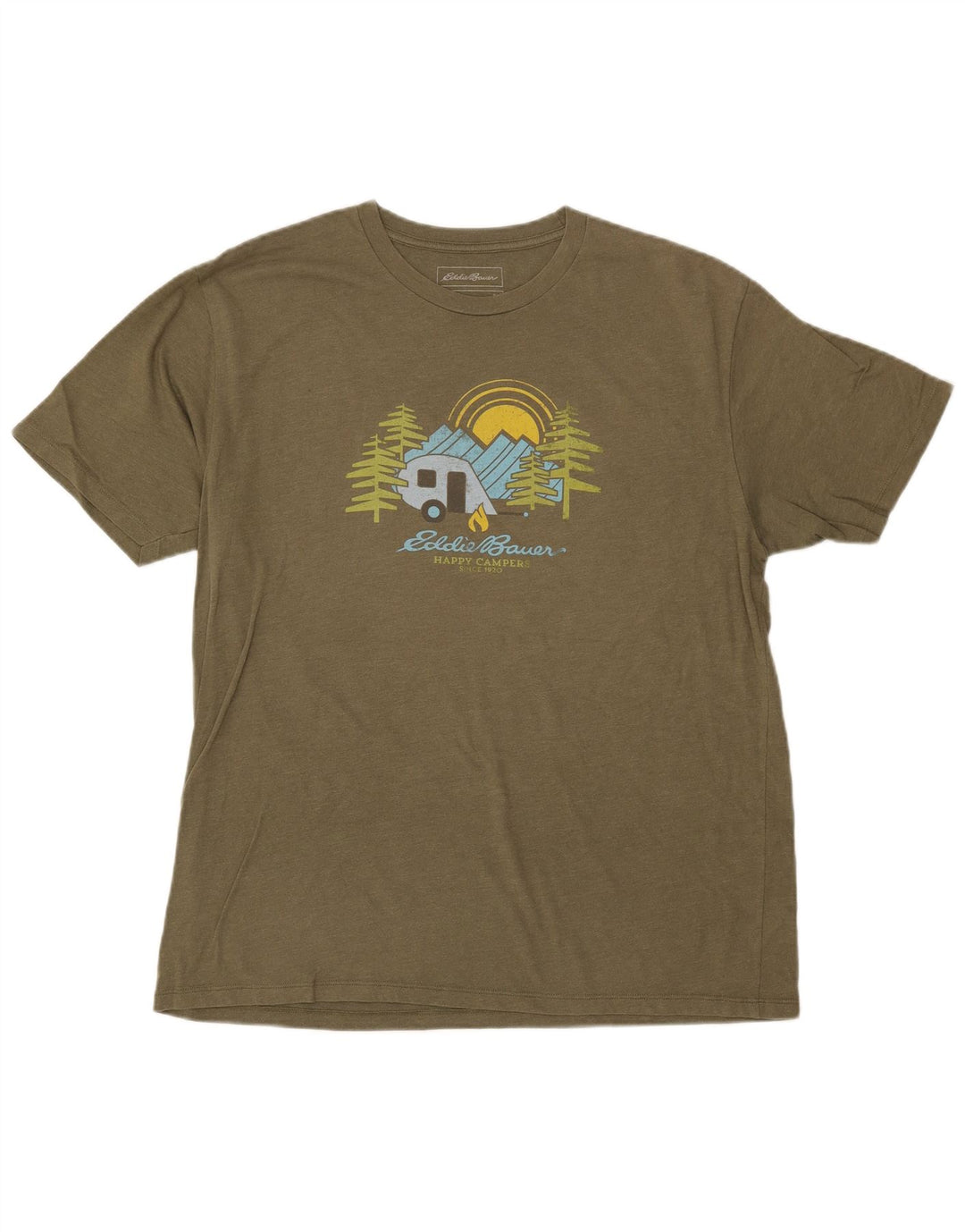 EDDIE BAUER T-Shirt Graphique Homme Grand Kaki Coton