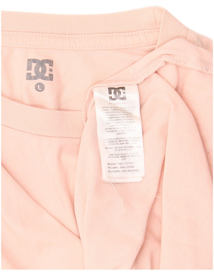 DC T-Shirt Graphique Homme Grand Coton Rose