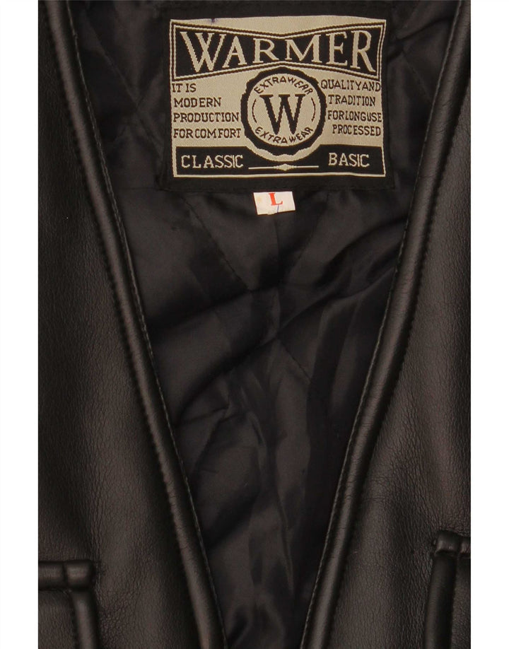 vintage Mens Utility Gilet UK 40 Grand Noir