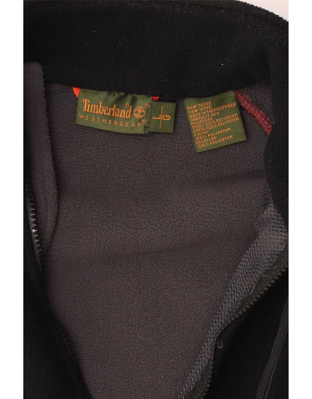 Timberland Veste polaire pour homme UK 40 Large Noir Polyester