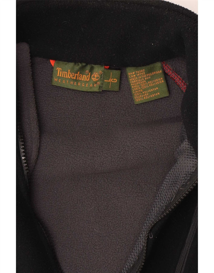 Timberland Veste polaire pour homme UK 40 Large Noir Polyester