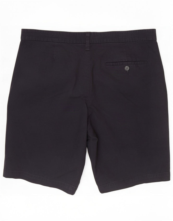 Marks & Spencer Short Chino Homme W34 Large Bleu Marine Coton