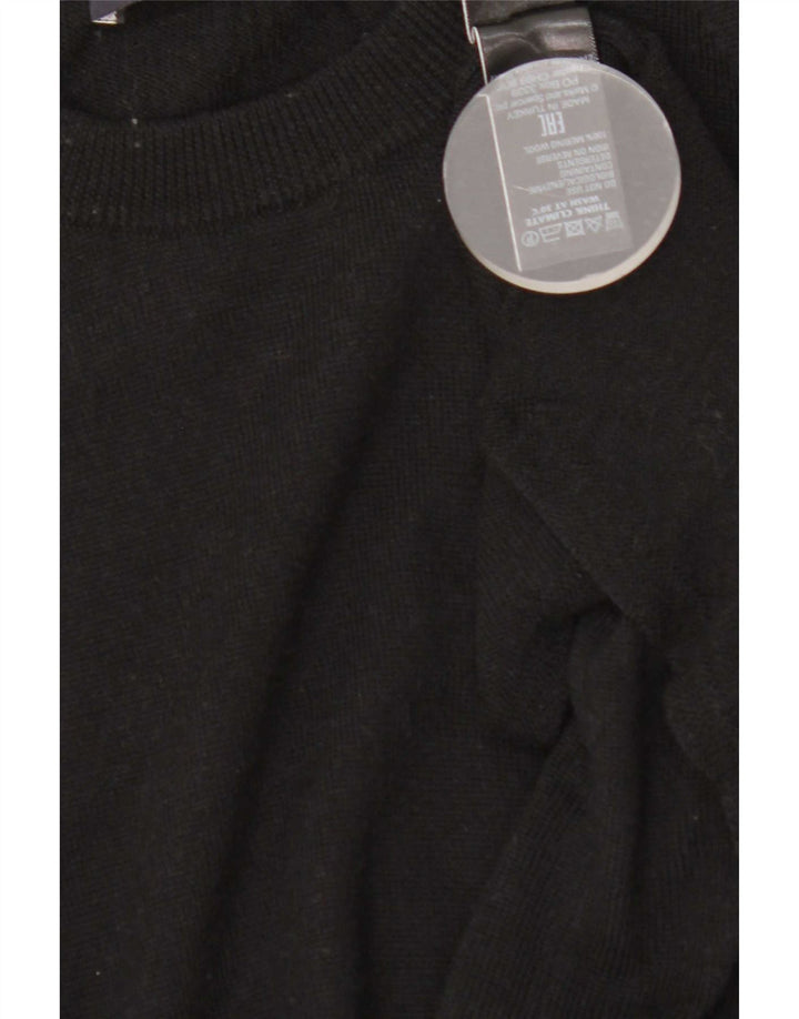 Marks & Spencer Robe pull pour femme UK 12 Laine mérinos noire moyenne