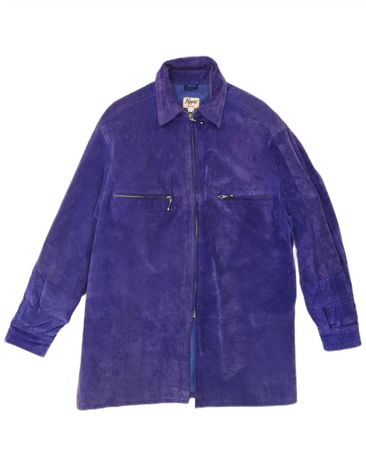 YUPPIE Veste en Daim Femme EU 46 XL Cuir Violet