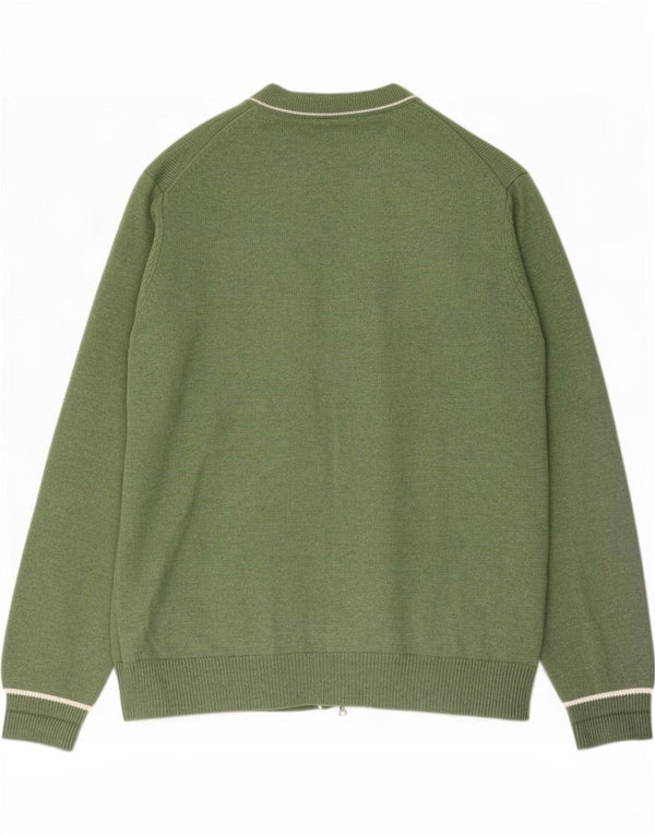 Marks & Spencer Pull Cardigan Homme 2XL Vert Polyester