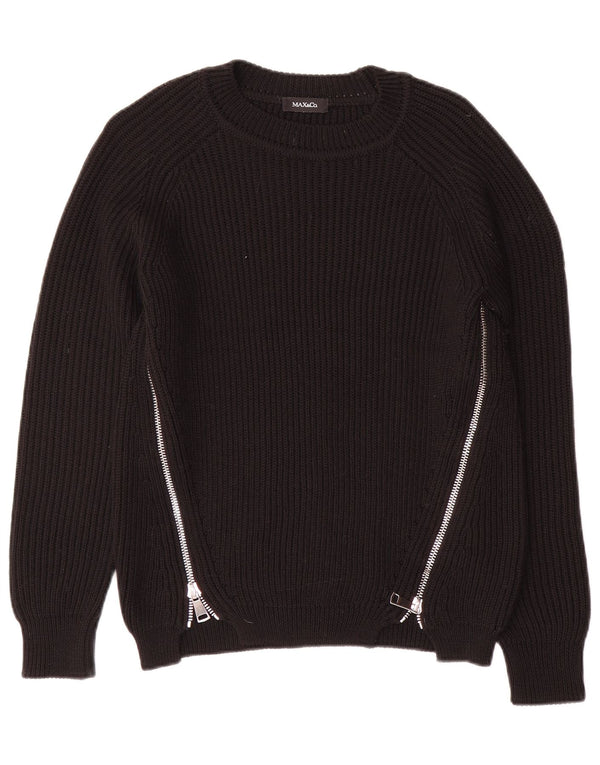 Max & Co. Pull col bateau pour femme UK 14 Noir moyen