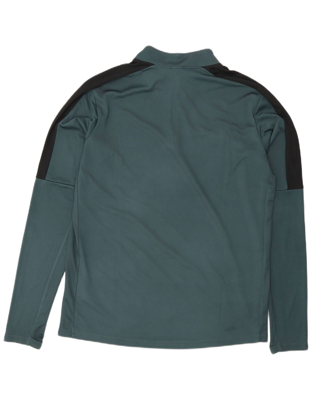 Nike Hommes Dri Fit Zip Neck Top Manches Longues Vert Moyen Polyester Sports