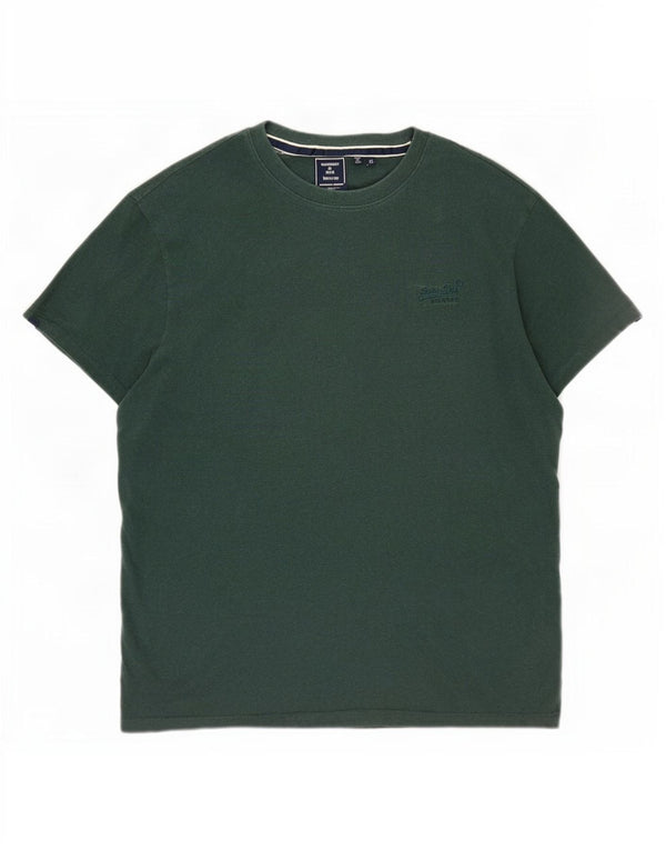 Superdry T-Shirt Homme Top XL Vert Coton