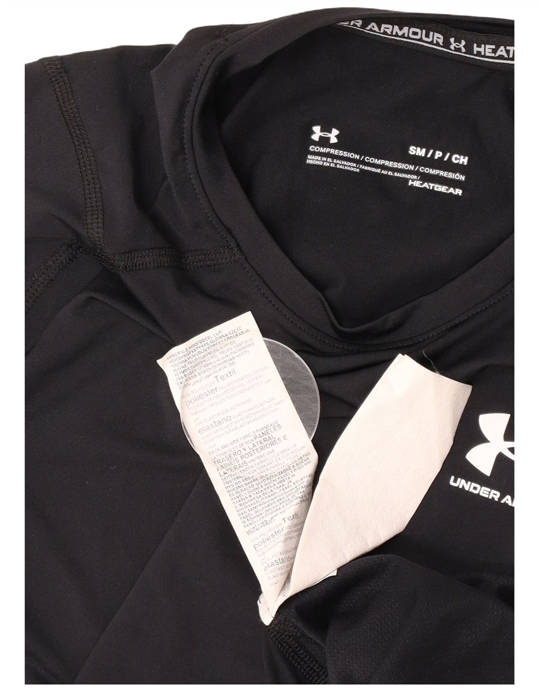 Under Armour Heat Gear Top à manches longues pour femme UK 10 Small Noir Polyester