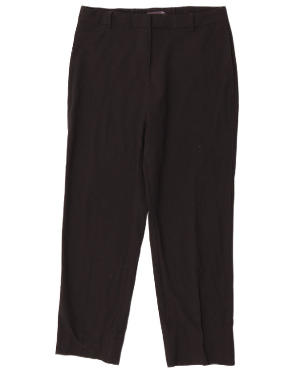 Marks & Spencer Pantalon de costume droit pour femme UK 12 Medium W30 L26 Noir