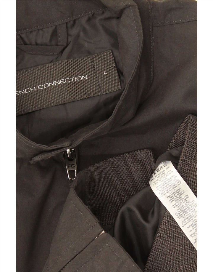 French Connection Veste Bomber Homme UK 40 Large Gris Polyester