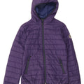 North Sails Veste rembourrée à capuche pour femme UK 14 Nylon violet moyen