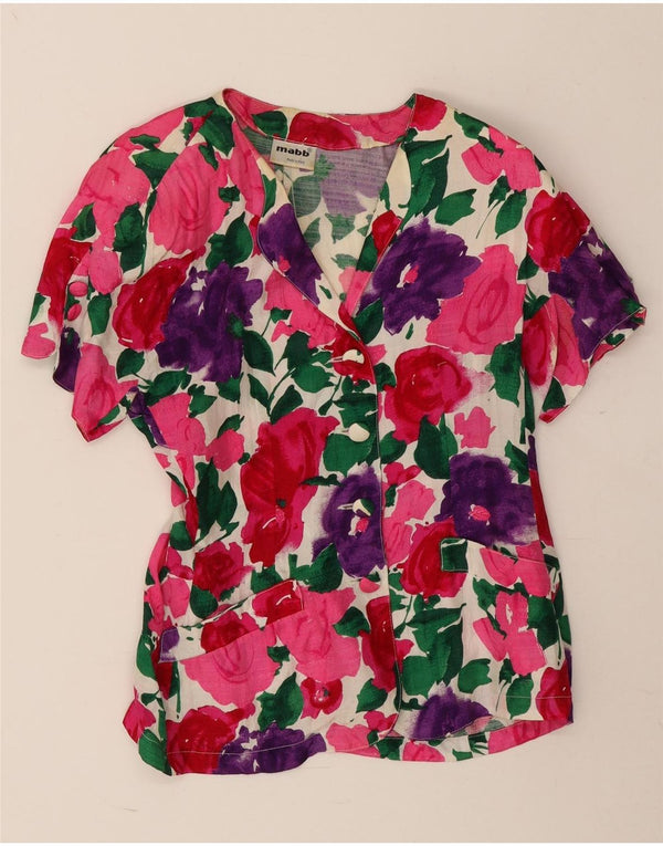 mabb Veste Blazer 4 Boutons Femme IT 42 Medium Multicolore Floral