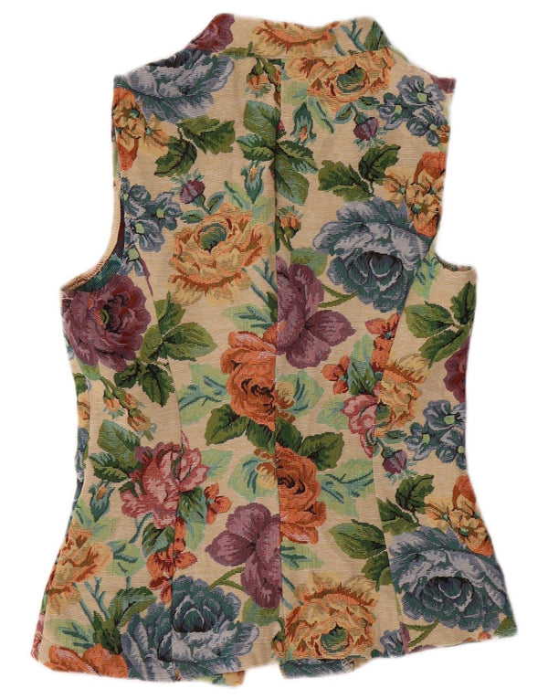 SHEIN Femme Gilet UK 10 Petit Polyester Floral Multicolore