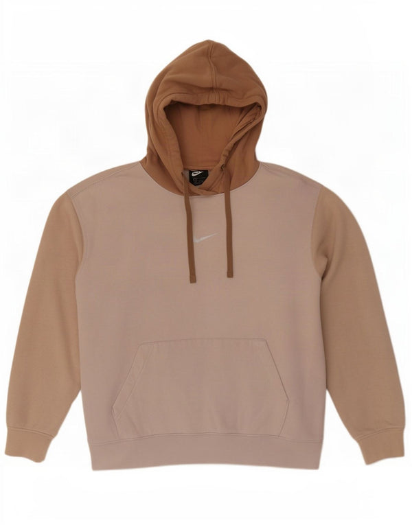 Nike Pull à capuche surdimensionné pour femme UK 16 Large Multicolore Colourblock