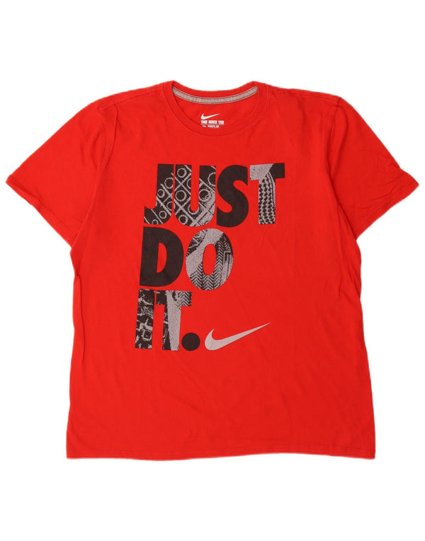 Nike T-shirt graphique coupe athlétique pour hommes, grand coton rouge