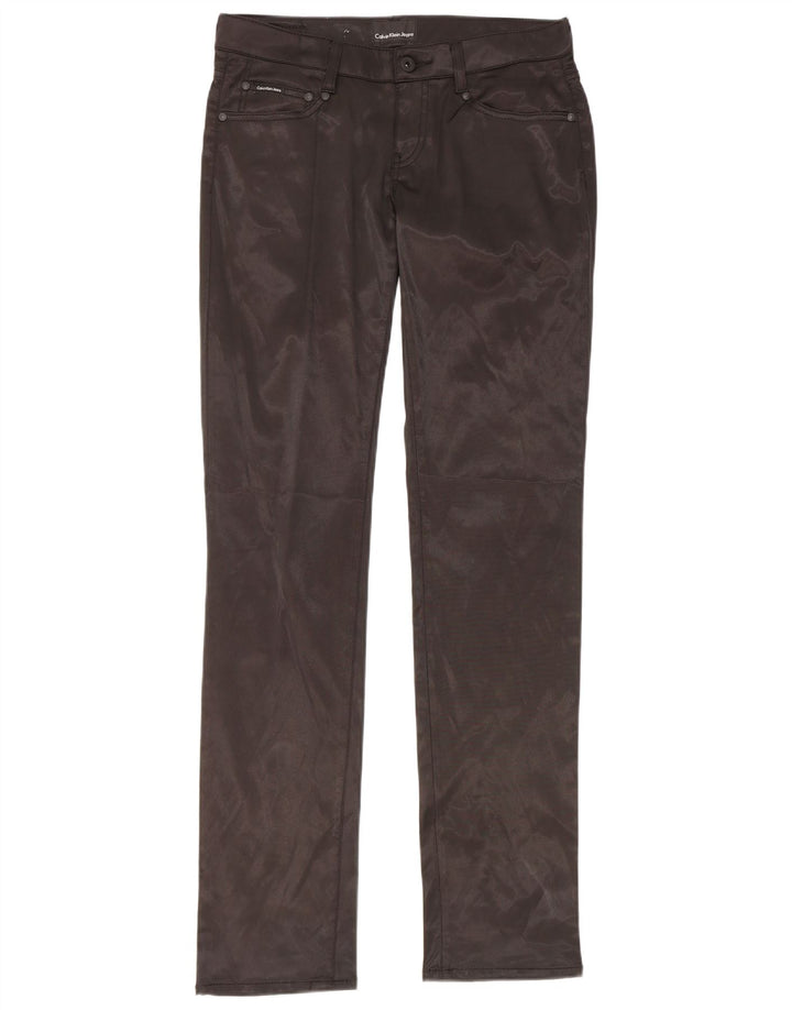 CALVIN KLEIN Pantalon décontracté slim femme W29 L34 Noir Polyester