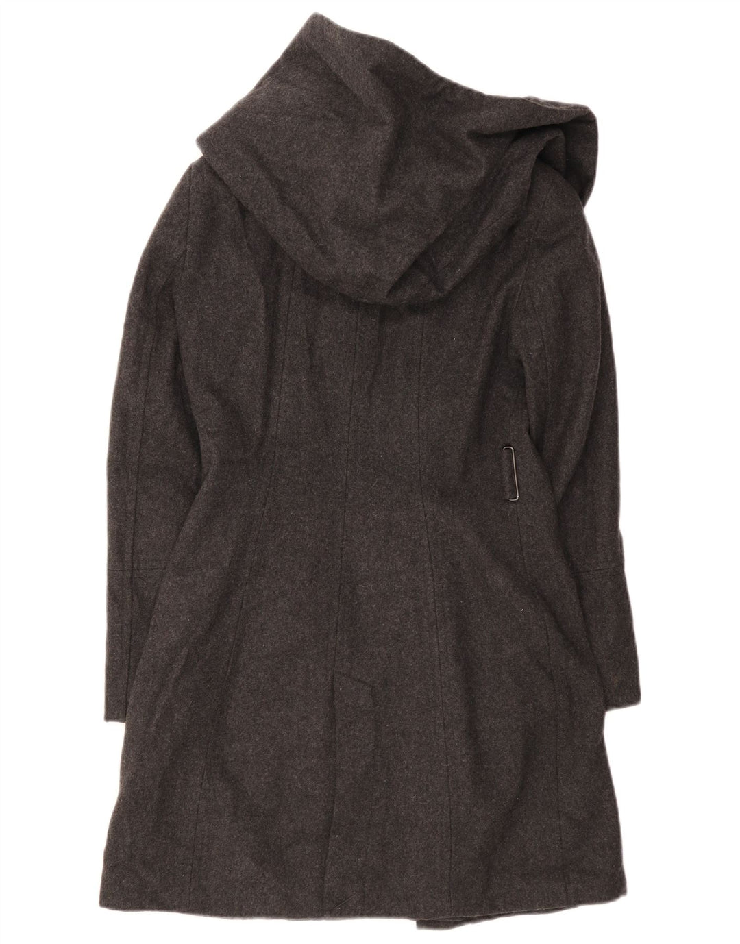 Zara Manteau à capuche pour femme UK 10 Petite laine noire