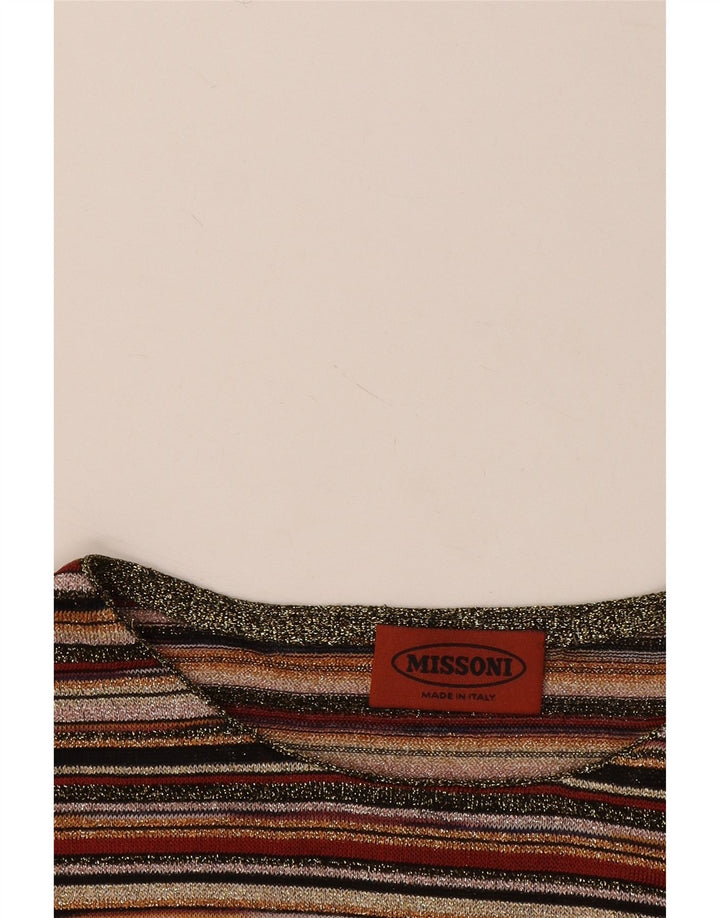 Missoni Womens Blouse Top UK 12 Medium Multicolore Rayé