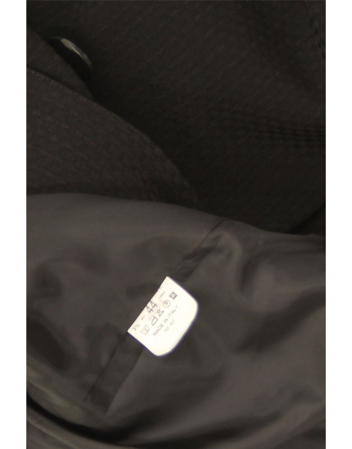 Caban femme vintage IT 44 Polyester à fines rayures noires moyennes