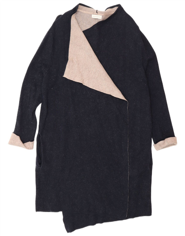 Monsoon Cardigan ouvert long pour femme UK 16 Large Bleu marine Coton