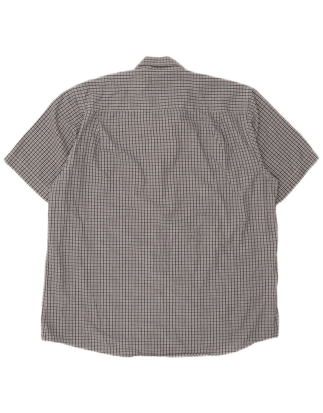 Pierre Cardin Chemise à manches courtes pour homme Coupe régulière 3XL Gris à carreaux Polyester