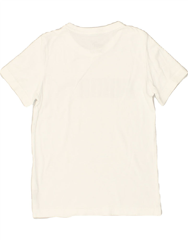 PUMA Boys Graphic T-Shirt Top 9-10 Years White Cotton | Vintage Puma | Thrift | Second-Hand Puma | Used Clothing | Messina Hembry 
