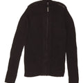 CALVIN KLEIN Mens Cardigan Sweater Large Black Cotton