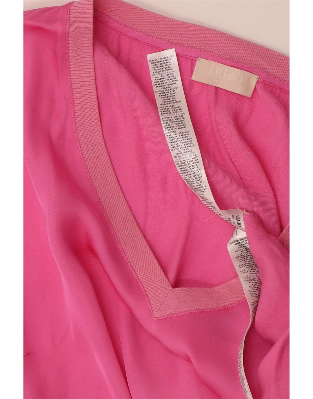 Liu Jo Chemisier Top UK 10 Small Rose Coton Femme