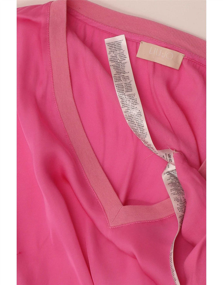 Liu Jo Chemisier Top UK 10 Small Rose Coton Femme